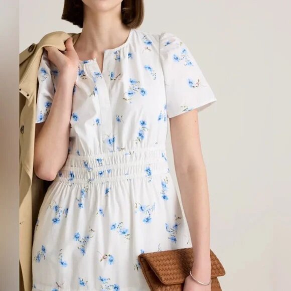 Quince Poplin Tiered Maxi Dress Romantic Stems Organic Cotton Sz S NWT B43 - Picture 6 of 15